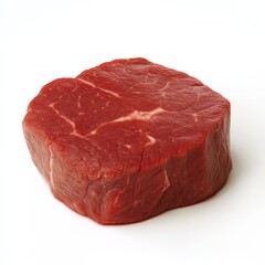 Fototapeta premium Raw Beef Steak Isolated On White Background.