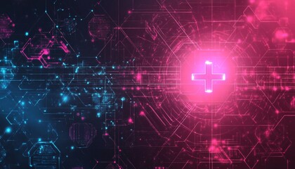 Obraz premium Geometric Patterns in Medical Technology Background Medical Background