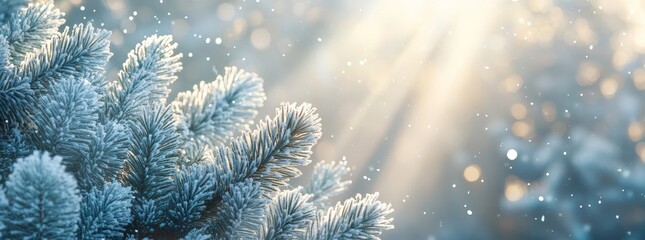 Creating a festive atmosphere for holiday events with frosted Christmas background and blurred lights