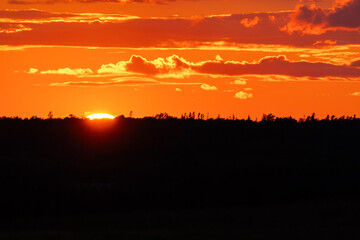 Spectacular sunset over Atlantic Ocean in Prince Edward Island, Canada