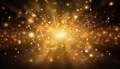 Obraz premium Golden Sparkle Abstract Background: Shimmering Lights and Texture