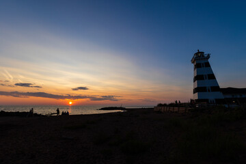 West Point Lighthouse Museum blue hour
