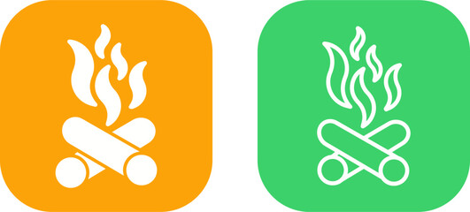 Obraz premium Bonfire Vector Icon