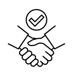 Deal icon. Business agreement icon line.