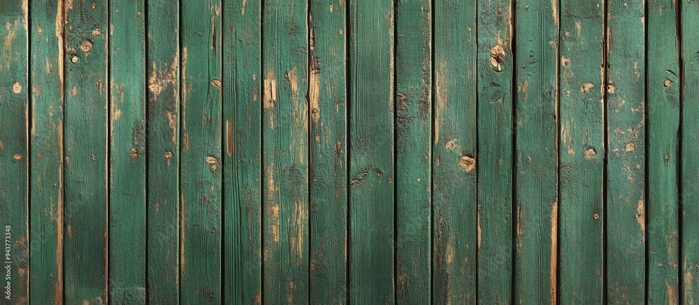 Aufkleber Green wood texture panel backdrop. with copy space image. Place for adding text or design