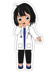Fototapeta premium Little Doctor Cartoon