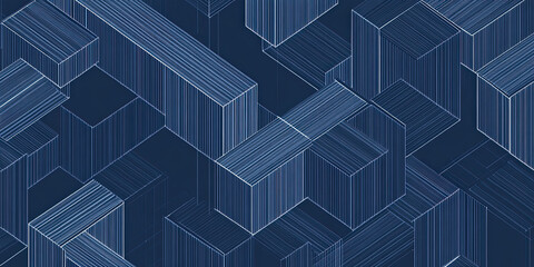 Geometric dark blue background .
