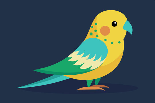 recommend clip art:  Beautiful budgerigar bird vector art illustration