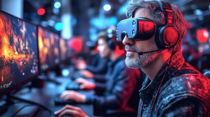 Game Developer Testing New Video Game in State-of-the-Art Gaming Studio
