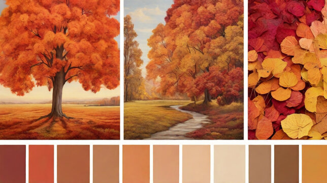 Warm autumn color palette