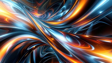 Abstract digital painting with vibrant colors and flowing patterns, creating a sense of motion and energy. Perfect for backgrounds and design.