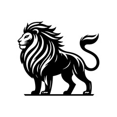 male lion clip art flat style.