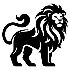 male lion clip art flat style.
