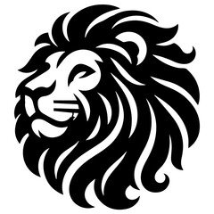 Fototapeta premium male lion clip art flat style.