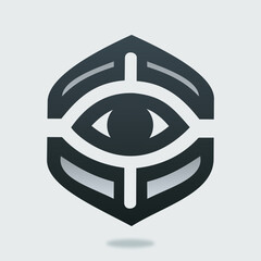 Minimalist and Elegant Logo Set: Eye Shape and Geometric Circles Vector Design