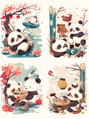 "Cute Panda-Themed Culinary Series: A Gastronomic Adventure with the National Treasure"