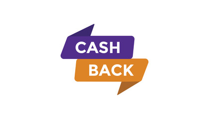 Cash back button web banner templates. Vector Illustration 
