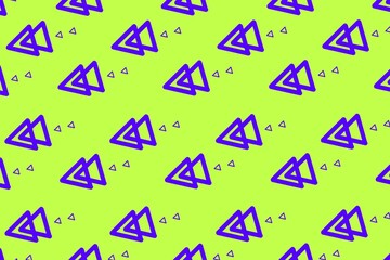 seamless pattern with shapes, pattern with shapes, pattern with arrows, pattern with figures, pattern with triangle, green background with purple triangle, pattern background, green background, green