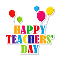 Vector illustration of Happy Teachers' Day on transparent background