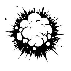 Pop explosion silhouette