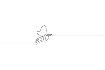 Bee one line art and continuous single line isolated outline vector icon