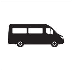 mini Bus silhouette vector Design automobile 