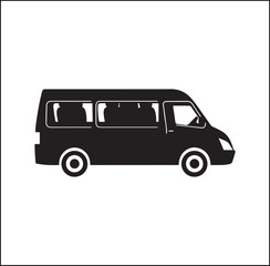 mini Bus silhouette vector Design automobile 
