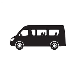mini Bus silhouette vector Design automobile 