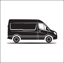 mini Bus silhouette vector Design automobile 
