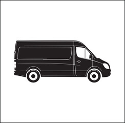 mini Bus silhouette vector Design 