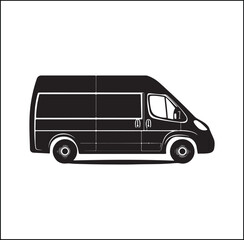 mini Bus silhouette vector Design 