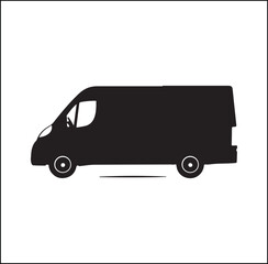 mini Bus silhouette vector Design 