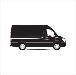 mini Bus silhouette vector Design 
