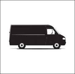 mini Bus silhouette vector Design 