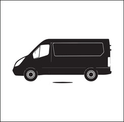 mini Bus silhouette vector Design 