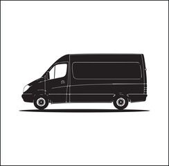 mini Bus silhouette vector Design 