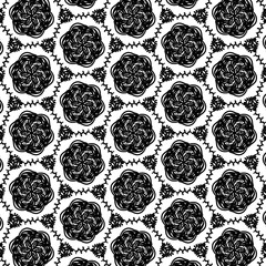 Black background floral vector pattern suitable for making all kinds of clothing and textile patterns.