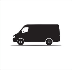 mini Bus silhouette vector Design 