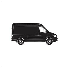 mini Bus silhouette vector Design 