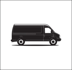 mini Bus silhouette vector Design 