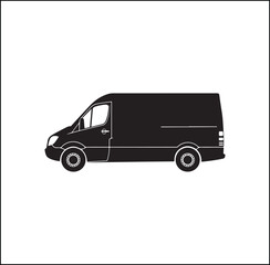 mini Bus silhouette vector Design 