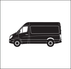mini Bus silhouette vector Design 