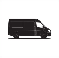 mini Bus silhouette vector Design 