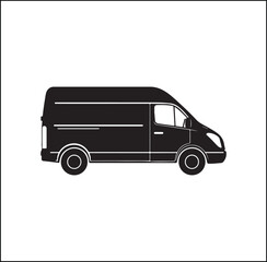mini Bus silhouette vector Design 
