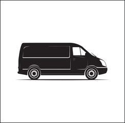 mini Bus silhouette vector Design 