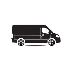 mini Bus silhouette vector Design 