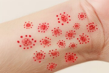 Mpox or monkey pox on human skin