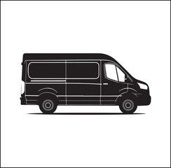 mini Bus silhouette vector Design 