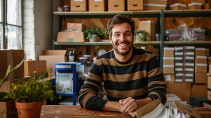 The man in a warehouse