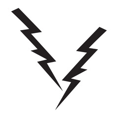 Flash lightning bolt icon. Electric power symbol. Power energy sign, vector illustration, Easily editable